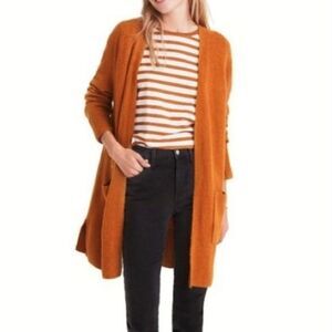 Madewell Fall Cardigan Pocket Grandpa Shacke Mulled Cider Tangerine Preppy NWT